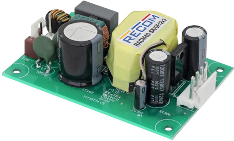 RECOM Power-RACM40-24SK/OF/2X3 AC-DC-Spannungsversorgung AC/DC Power Supply Single-OUT 24V 1.667A 40W 6-Pin Box