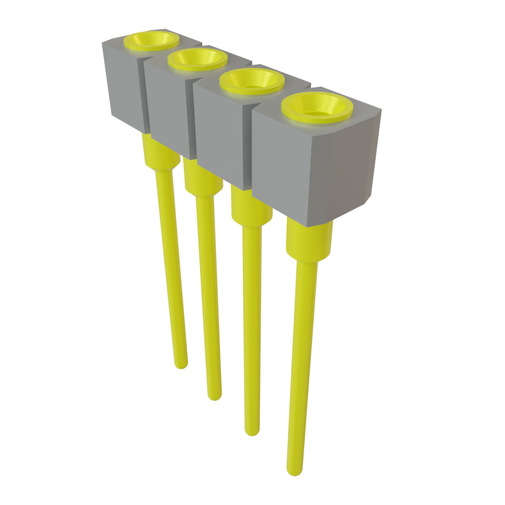 Samtec-SS-104-G-7 Steckverbinderleisten und Leiterplattenbuchsen Conn Socket Strip SKT 4 POS 2.54mm Solder ST Top Entry Thru-Hole Bulk