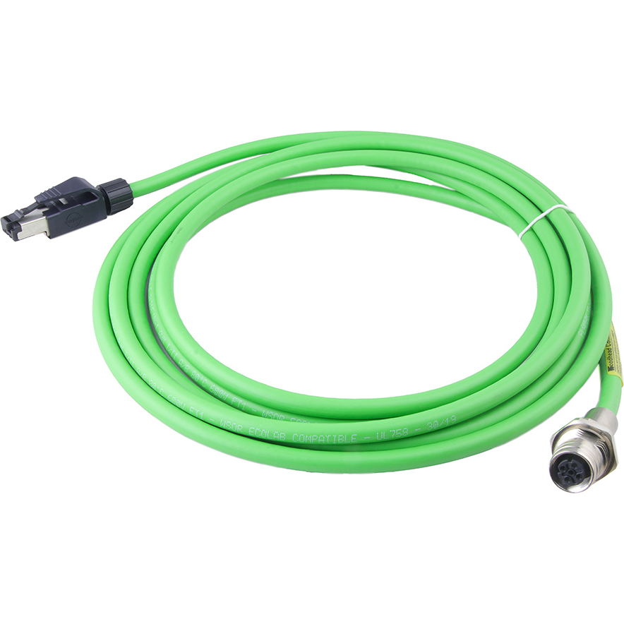 Molex-1201088378 Andere Kabelbaugruppen Micro-Change (M12) to Standard RJ-45 Double-Ended Cordset, 4 Poles