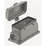 Surface Mount Housing 90° 16B Shell Size Powder Die Cast Aluminum Double Lock Han®