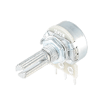 16.5 mm, Horizontal, Reverse Logarithmic, 50 kO, Through Hole, Knurled Shaft Single Section Rotary Potentiometer