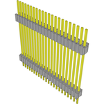 Conn Board Stacker HDR 22 POS 1.27mm Solder ST Thru-Hole Tube