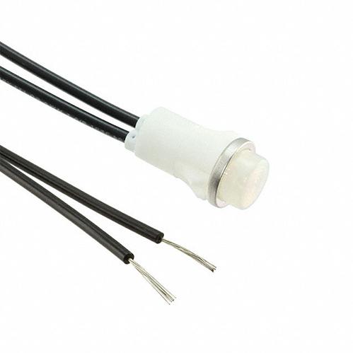Visual Communications-1050C4 Panel Mount Indicators Panel Mount Indicator Round 0.5" Neon 125V Wire White