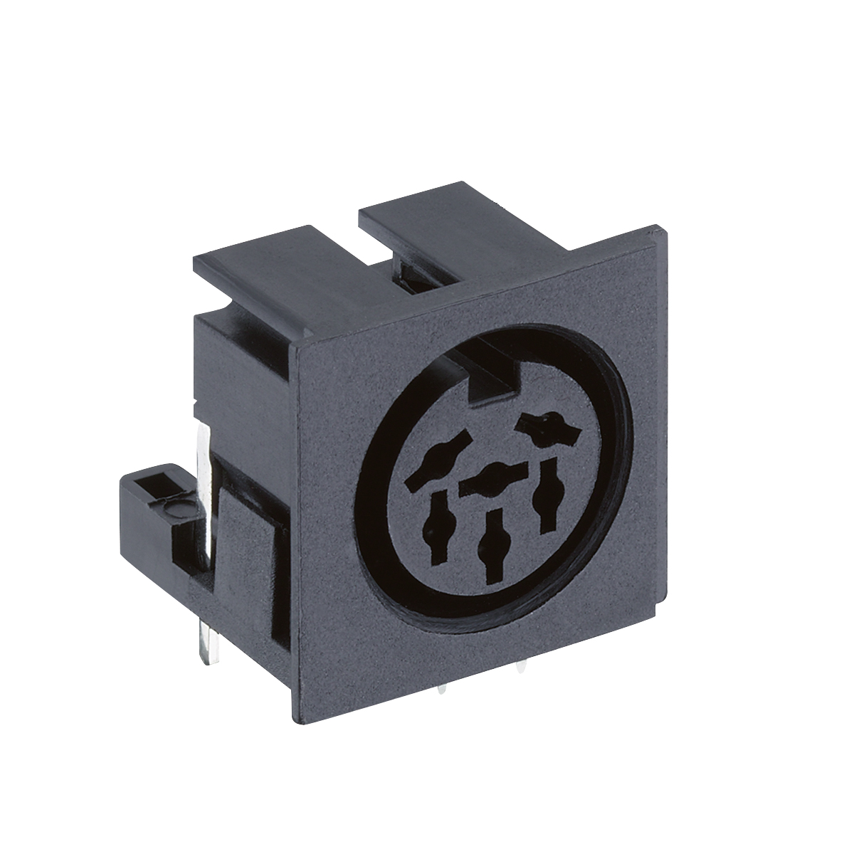 Lumberg-0105 05 Connettore circolare Din Chassis Socket, Right Angle Version, With Ground Contact