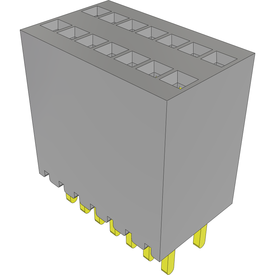 Samtec-SMS-107-01-SM-D Steckverbinderleisten und Leiterplattenbuchsen Conn Socket Strip SKT 14 POS 1.27mm Solder ST Thru-Hole Bulk