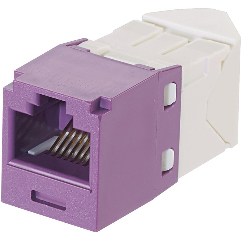 Panduit-CJLR688TGVL-24 Connector Telephone and Telecom Cat6 Left/Right 45 Degree TG Jack Module, (VL), 24 Pack