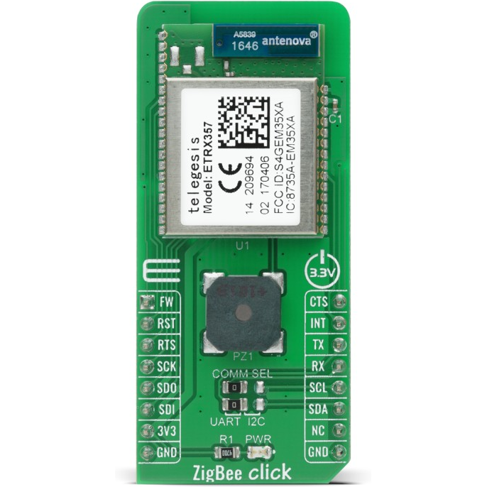 MikroElektronika-MIKROE-4277 Cartes et kits de développement RF/sans fil ETRX357 802.15.4 LR-WPAN Click Board