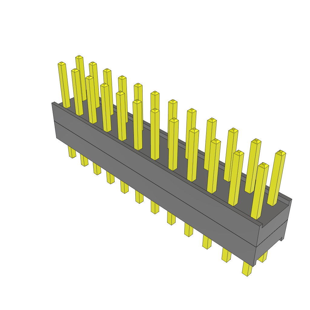 Samtec-ZW-12-08-L-D-200-120 Steckverbinderleisten und Leiterplattenbuchsen Conn Board Stacker HDR 24 POS 2.54mm Solder ST Top Entry Thru-Hole Bulk