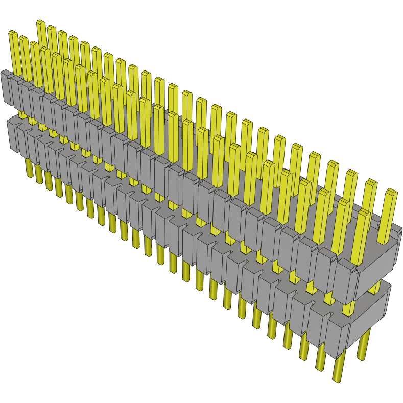 Samtec-DWM-25-53-G-D-267 Embases de raccordement et réceptacles PCB Conn Board Stacker HDR 50 POS 1.27mm Solder ST Thru-Hole Tube