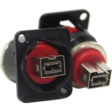 Switchcraft-EHFW800X2 Interfaz de conector Conn IEEE 1394B Adapter F/F 9/9 POS ST Panel Mount 1 Port