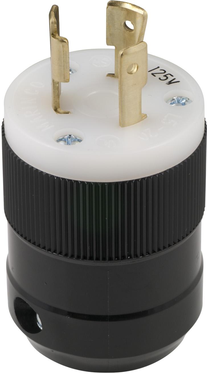 Marinco-205P Steckverbinder Conn NEMA L5-20P PL 3 POS Screw ST Screw Mount 3 Terminal 1 Port