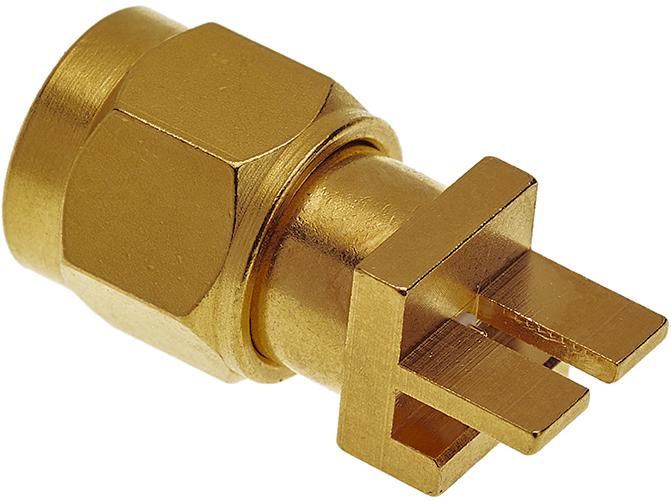 Cinch Connectivity Solutions-142-0861-851 Connector RF Conn SMA 0Hz to 26.5GHz 50Ohm Solder ST Edge Mount PL Gold