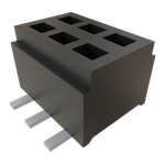 Conn Micro Socket Strip SKT 6 POS 1mm Solder ST Bottom Entry SMD Bulk