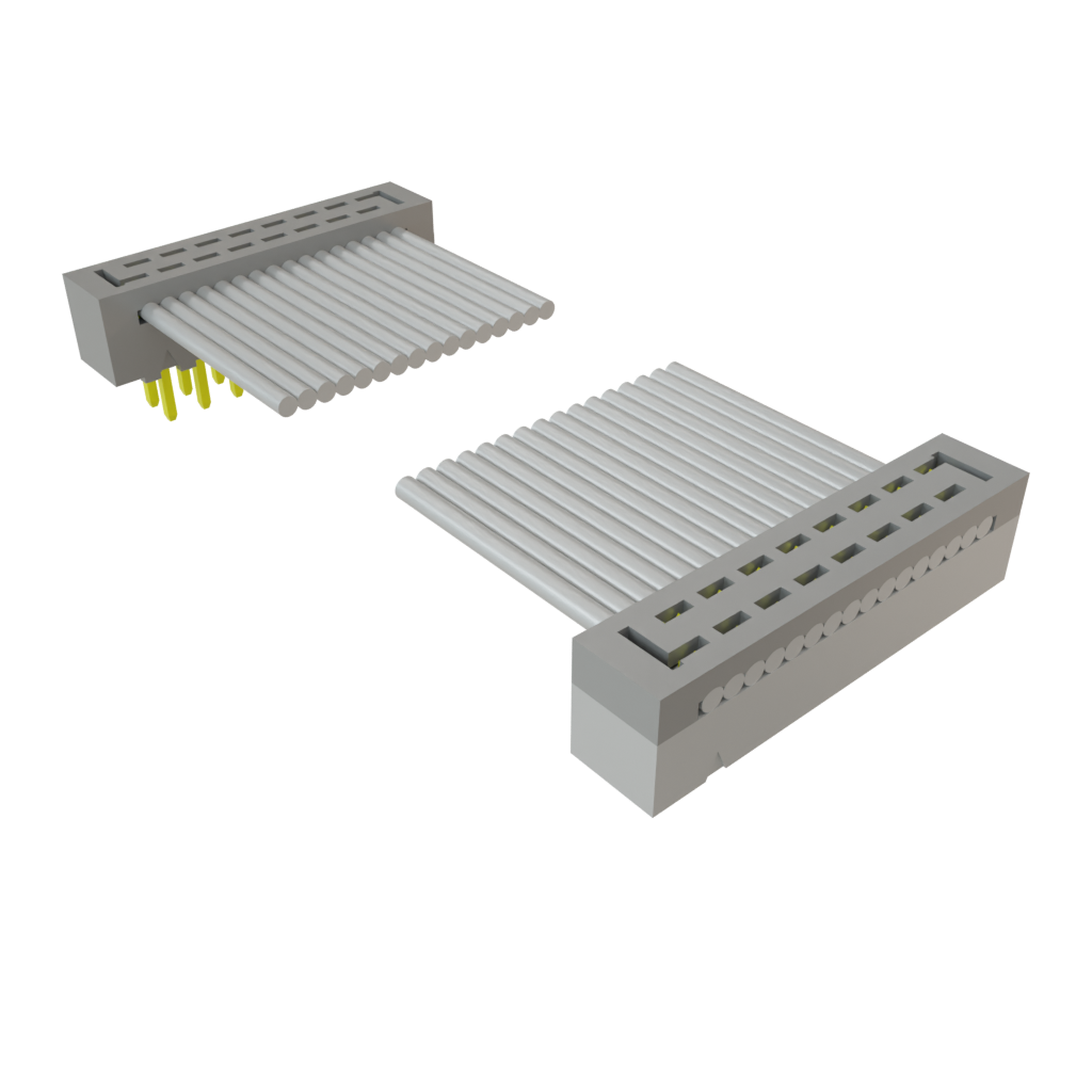 Samtec-TCMD-08-T-02.00-01 Cable Assembly 0.05m 28AWG 1mm 16 to 16 POS IDC Connector to IDC Connector F-M TIGER EYE™ Clamshell