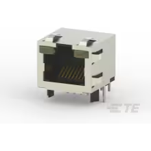 TE Connectivity-2-406549-4 Steckverbinder, Telefon und Telekommunikation Conn RJ-45 F 8 POS 1.02mm Solder RA Thru-Hole 12 Terminal 1 Port Cat 5 Tray