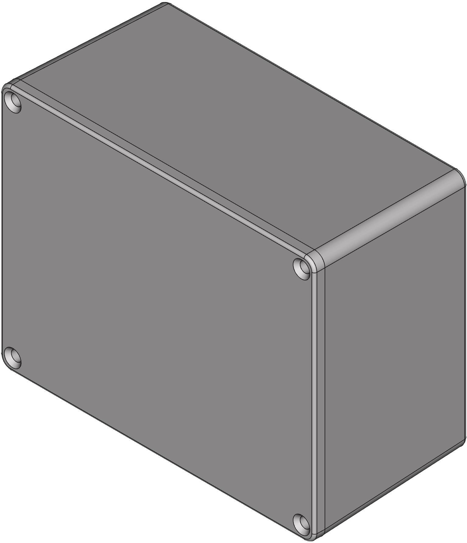 Hammond Manufacturing-1590PP Kästen, Gehäuse und Gestelle Natural Die Cast Aluminum Wall Mount Watertight Enclosure