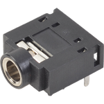 Conn 3.5MM Stereo Jack F 3 POS Solder RA Thru-Hole 3 Terminal 1 Port