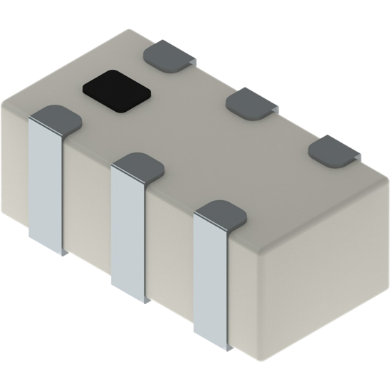 Pulse Electronics-DPX1608LKU2R2460L RF Multiplexers RF Diplexer Single 2400MHz to 2500MHz/5150MHz to 7125MHz 6-Pin Case 0603(1608Metric)