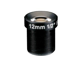 Basler AG-2000035192 Optische Linsen Evetar S-mount lens, fixed focal length of 12 mm , F1.6. With IR-cut filter. This is a 1/2 inch lens for color cameras. Lock ring included