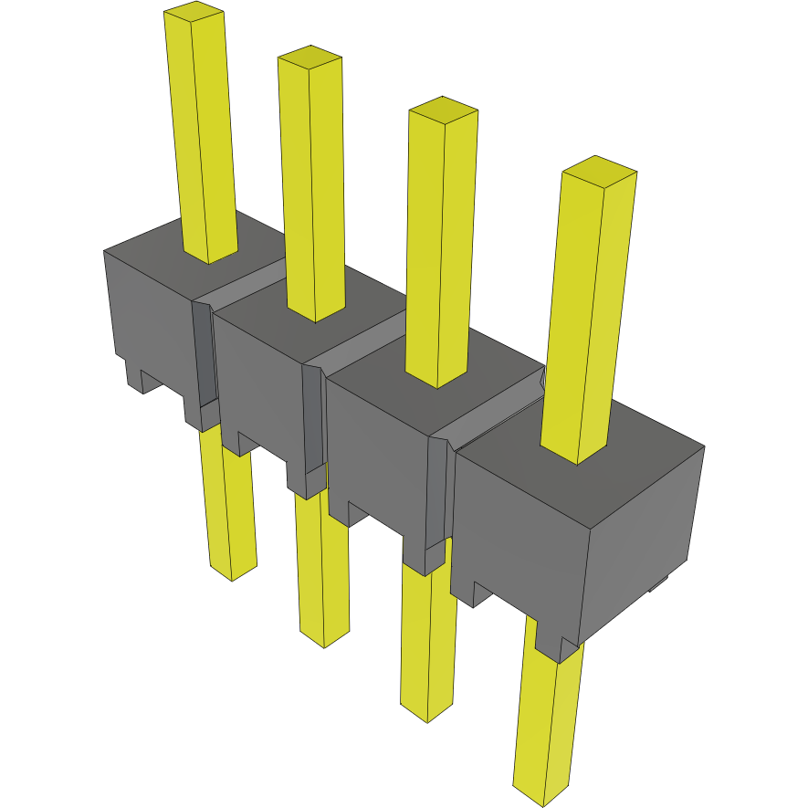 Samtec-HMTSW-104-07-L-S-160 Piastre connettori e prese PCB Conn Unshrouded Header HDR 4 POS 2.54mm Solder ST Top Entry Thru-Hole Bulk