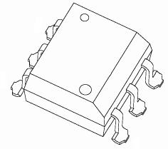 Toshiba-TLP4590AF(D4TP4F Relais d’état solide Relay SSR 20mA 1.4V DC-IN AC/DC-OUT 6-Pin PDIP SMD T/R