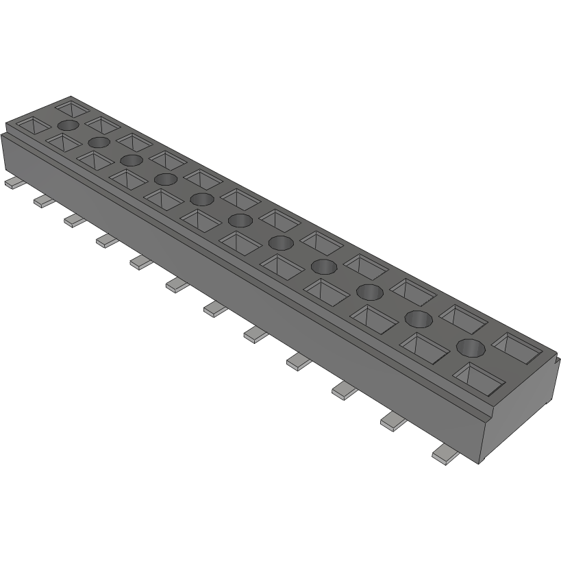 Samtec-CLT-112-02-F-D-BE-A Connector Headers and PCB Receptacles Conn Socket Strip SKT 24 POS 2mm Solder ST Bottom Entry SMD TIGER CLAW™ Tube