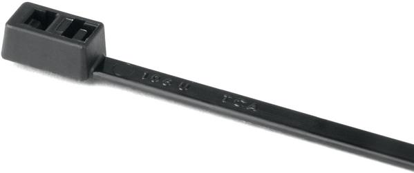 HellermannTyton-117-05360 Sujetacables Cable Ties, Clip Tie Polyamide 6/6 Black 76mm 225N/180N