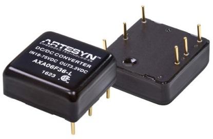 Artesyn / Advanced Energy-AXA02B18-LHS Convertitore da DC a DC e modulo di regolazione della commutazione Module DC-DC 24VIN 1-OUT 12V 2.09A 25W 6-Pin