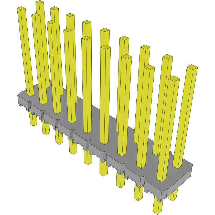Samtec-MTLW-109-22-T-D-445 Steckverbinderleisten und Leiterplattenbuchsen Conn Unshrouded Header HDR 18 POS 2.54mm Solder ST Top Entry Thru-Hole Bulk