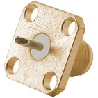 HUBER+SUHNER-23_SMA-50-0-1/111_NE RF-Steckverbinder Conn SMA 0Hz to 18GHz 50Ohm Solder Cup ST Flange Mount F Gold Over Nickel Single