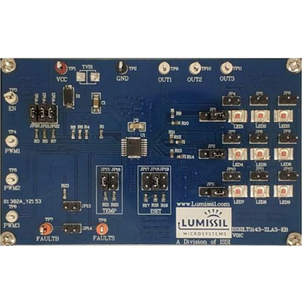 Lumissil Microsystems-IS32LT3143-ZLA3-EB Entwicklungssätze und Werkzeuge IS32LT3143 LED Driver Evaluation Board