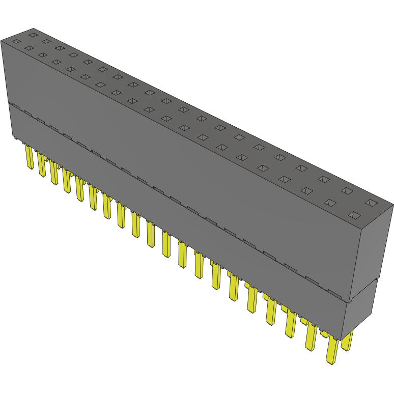 Samtec-ESW-120-23-G-D Piastre connettori e prese PCB Conn Elevated Socket SKT 40 POS 2.54mm Solder ST Top Entry Thru-Hole Tube