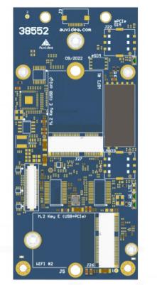 Auvidea GmbH-72050-1S Tarjetas y tableros portadores M230 communication board, 2x M.2 Key E for JNX84, JNX85 and JNX86
