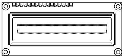 Vishay-OLED-100H008A-WPP5N00000 OLED-Module 100x8Pixels Blue/Green/Red/Yellow/White OLED Display Graphic Display Parallel/ SPI(Option) Interface 5V 16-Pin