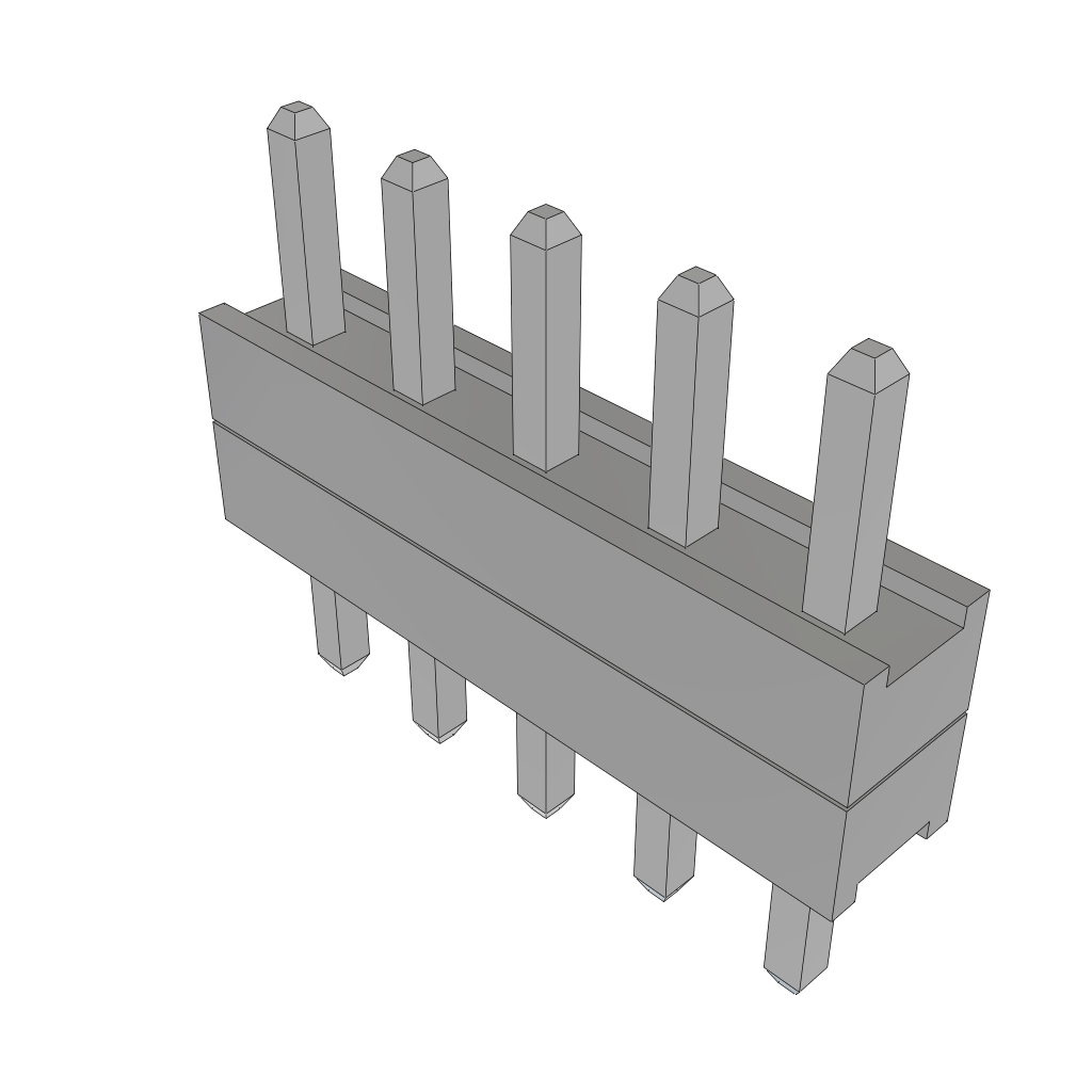 Samtec-TW-05-01-T-S-120-100 Steckverbinderleisten und Leiterplattenbuchsen Conn Board Stacker HDR 5 POS 2mm Solder ST Top Entry Thru-Hole Bulk