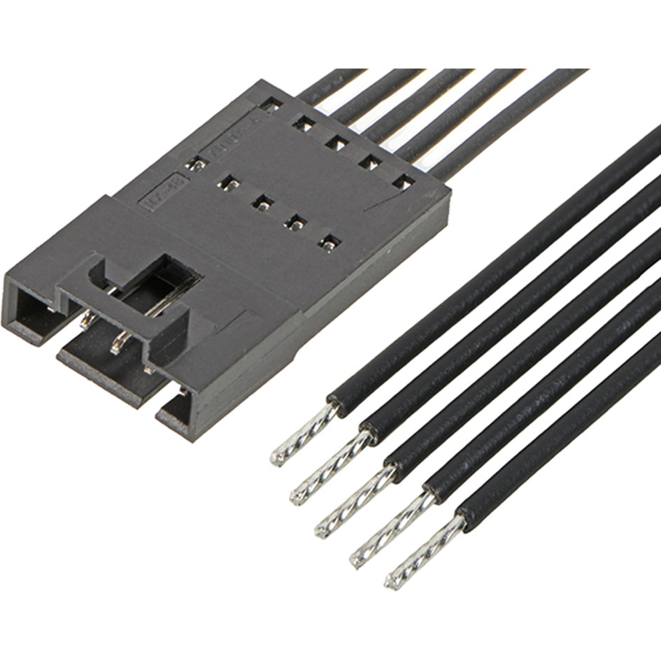 Molex-2162731053 其他电缆组件 Cable Assembly UL 11028 0.3m 22AWG Wire to Board 5 POS M Crimp Bag