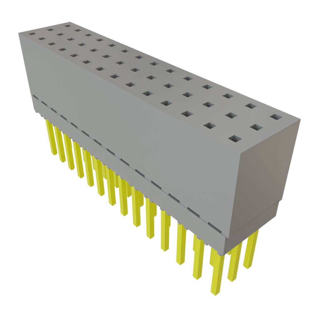 Samtec-ESQ-114-13-G-T Steckverbinderleisten und Leiterplattenbuchsen Conn Elevated Socket SKT 42 POS 2.54mm Solder ST Top Entry Thru-Hole Tube
