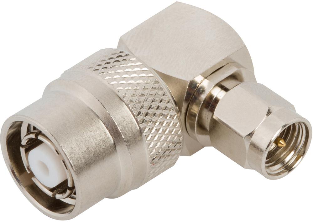 Amphenol RF-AD-RPTNCPSMAP-1 Connettore RF Conn TNC-SMA Adapter 0Hz to 11GHz 50Ohm Crimp RA PL/PL Gold Bag