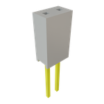Conn Socket Strip SKT 2 POS Solder ST Top Entry Thru-Hole Bulk