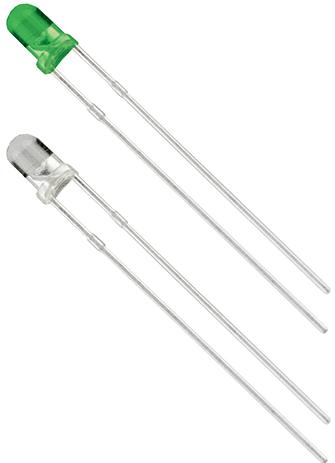 Visual Communications-LTH3MM12VFR4500 LED Green Through Hole 3mm LED 522nm 12 VDC Thru Hole