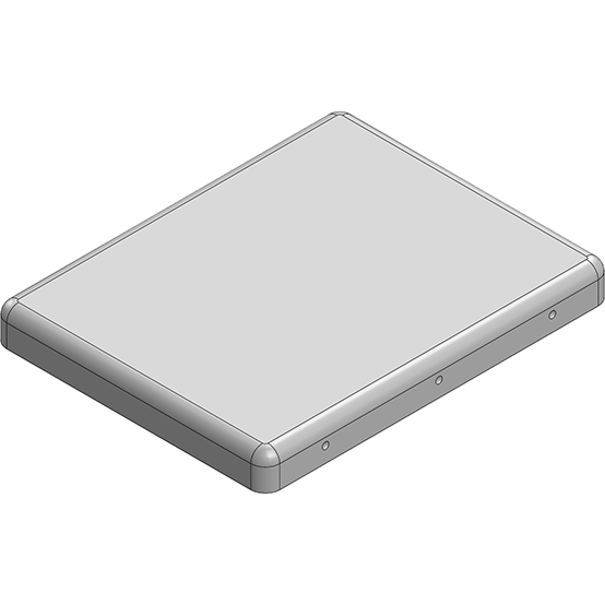 Masach Tech-MS375-10C-NS null 38.1 x 29.9 x 3.8mm Two-piece Drawn-Seamless RF Shield/EMI Shield COVER (Nickel-Silver)
