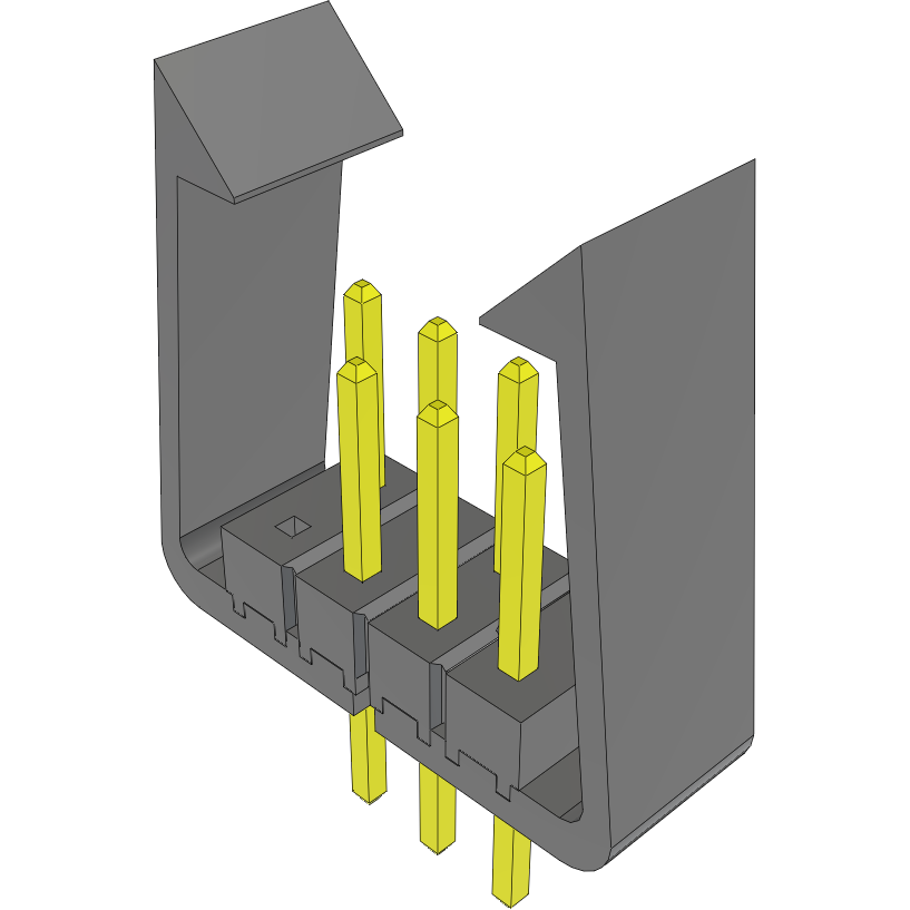 Samtec-TSW-104-08-T-D-LC-001 Steckverbinderleisten und Leiterplattenbuchsen Conn Unshrouded Header HDR 8 POS 2.54mm Solder ST Top Entry Thru-Hole Bulk