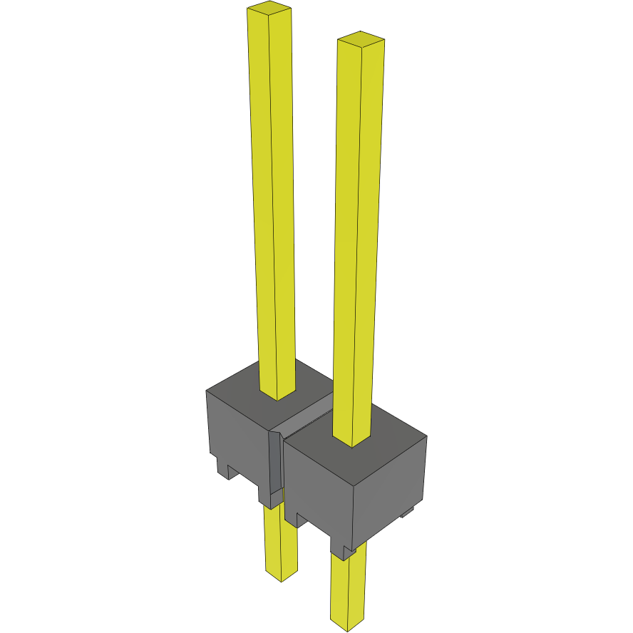 Samtec-MTSW-102-22-G-S-380 Steckverbinderleisten und Leiterplattenbuchsen Conn Unshrouded Header HDR 2 POS 2.54mm Solder ST Top Entry Thru-Hole Bulk