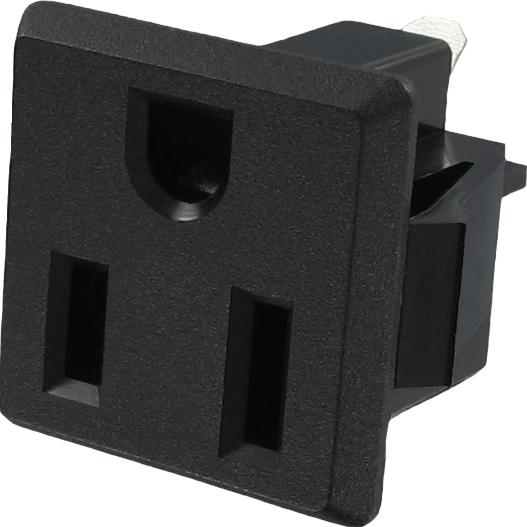 Qualtek Electronics-738W-X2/01 Steckverbinder Conn Outlet RCP 3 POS ST Panel Mount 3 Terminal 1 Port Bulk