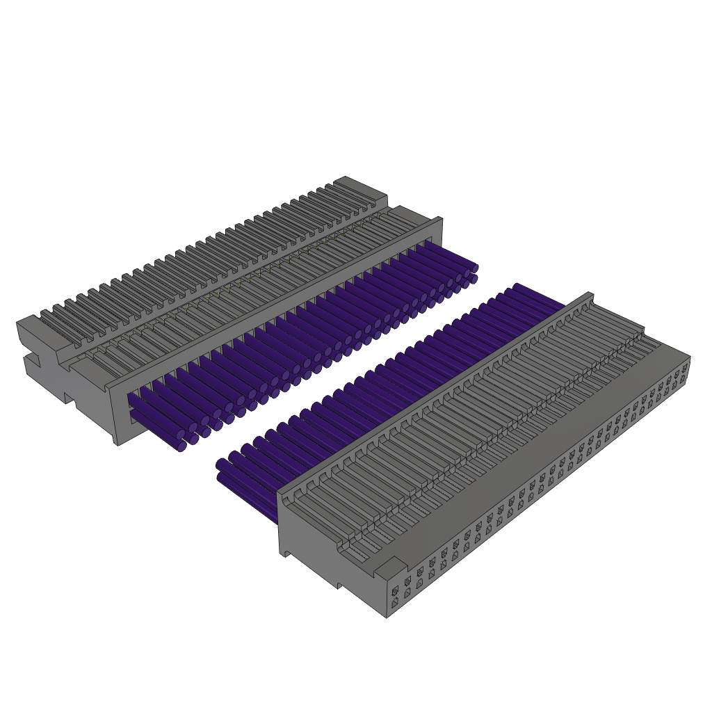 Samtec-TFSD-30-28-H-12.00-T-NUX Andere Kabelbaugruppen Cable Assembly Discrete Wire 0.304m 28AWG Terminal Strip to Socket Strip 60 to 60 POS F-M Crimp-Crimp TIGER EYE™ Layer