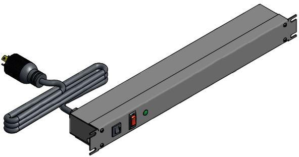 Hammond Manufacturing-1583H6C1S Unità di distribuzione dell’alimentazione PDU Basic/Switched 125V 15A Horizontal Rack Mount