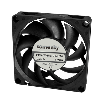 Same Sky (formerly CUI Devices)-CFM-7025B-130-332 Gebläse und Lüfter DC Fan Axial Ball Bearing 12V 10.8V to 13.2V 25.87CFM 30.8dB 70.2 X 70.2 X 25.2mm Box