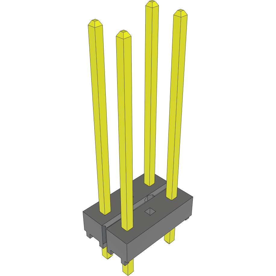 Samtec-TSW-102-17-G-Q Steckverbinderleisten und Leiterplattenbuchsen Conn Unshrouded Header HDR 4 POS 2.54mm Solder ST Top Entry Thru-Hole Bulk