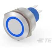 TE Connectivity-AV2510E712Q04 Druckknopfschalter Switch Push Button OFF (ON) SPDT Flush Round Button 3A 250VAC 36VDC Momentary Panel Mount Solder Lug Piece