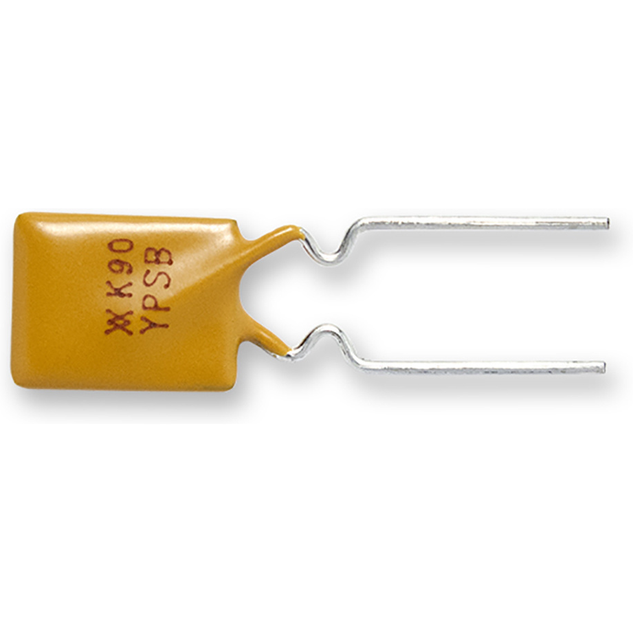 Littelfuse-RKEF090 PTC, rückstellbare Sicherung PTC Resettable Fuse 0.9A(hold) 1.8A(trip) 60V 40A 1.5(Nom)W 2s 0.19Ohm Radial 7.87 X 3.56 X 13.97mm Bag